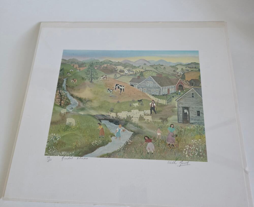 Will Moses "Meadow Flowers" Limited Edition Lithograph #78/500 Signed COA